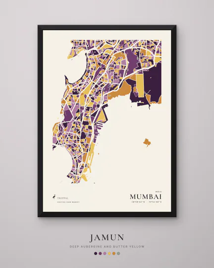 Mumbai city map in Jamun