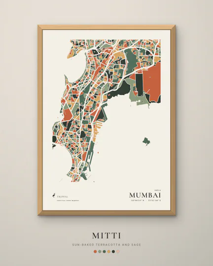 Mumbai city map in Mitti