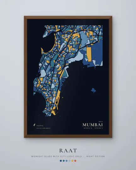 Mumbai city map in Raat
